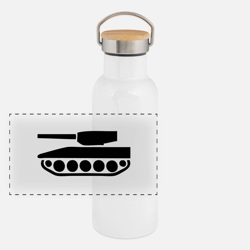 Leopard Panorama Thermosflasche mit Bambusdeckel