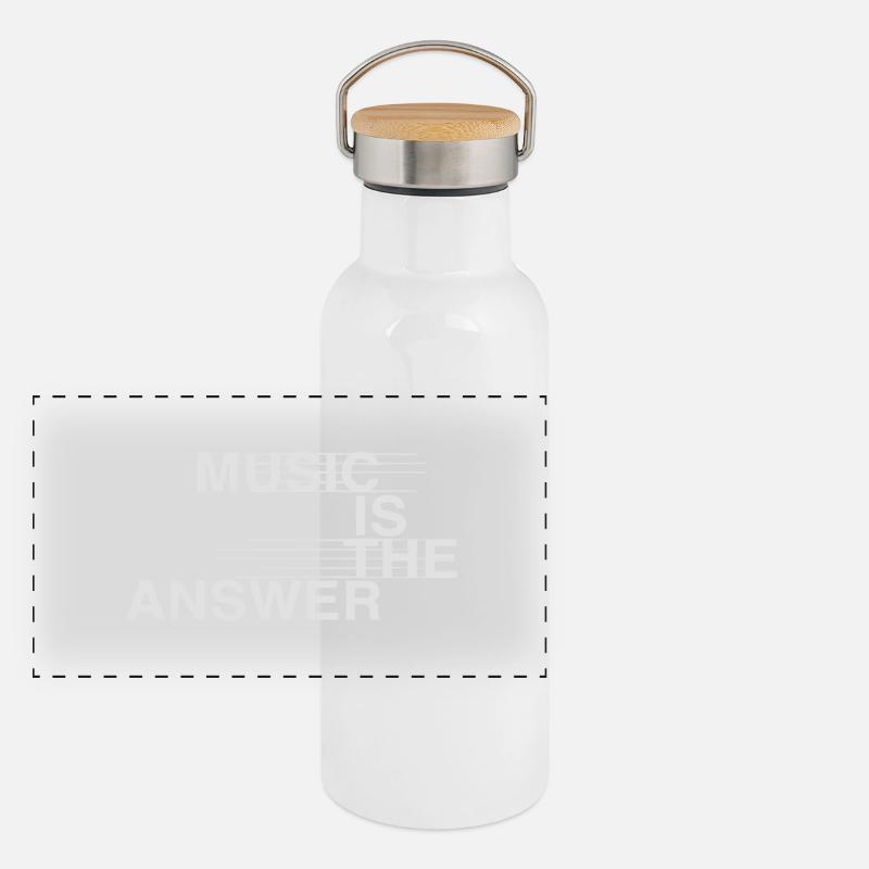 MUSIC IS THE ANSWER Panoramic Thermal Bottle with Bamboo Lid