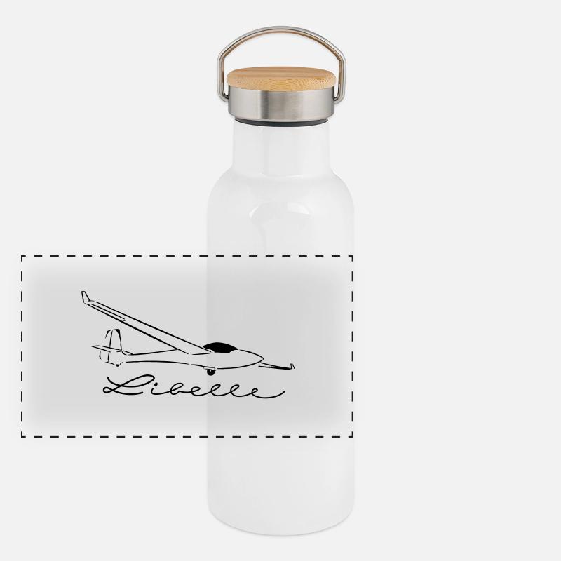 libelle_winglets Panorama Thermosflasche mit Bambusdeckel