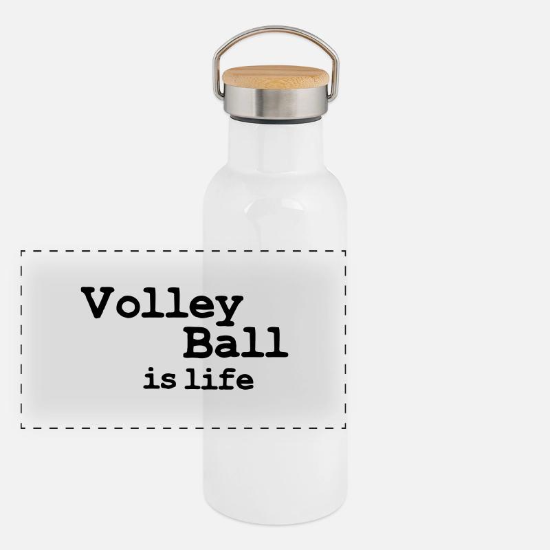 volleyball is life Gourde isotherme avec bouchon en bambou
