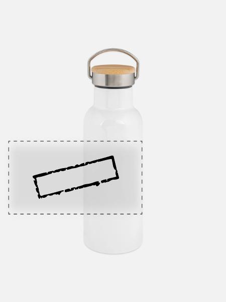 stamp_I_vec_1 de - Panorama Thermosflasche mit Bambusdeckel - Weiß