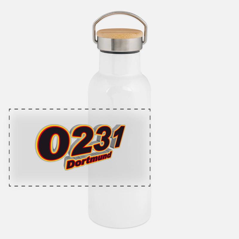 0231 Dortmund Panoramic Thermal Bottle with Bamboo Lid