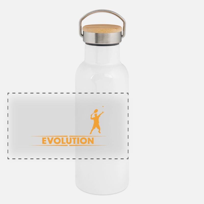 Tennis Evolution - orange/weiss Gourde isotherme avec bouchon en bambou