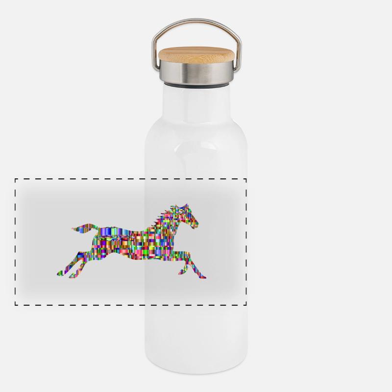 Panorama Thermosflasche mit Bambusdeckel