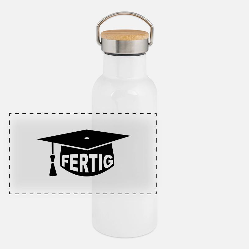 Fertig - Doktorhut Panorama Thermosflasche mit Bambusdeckel