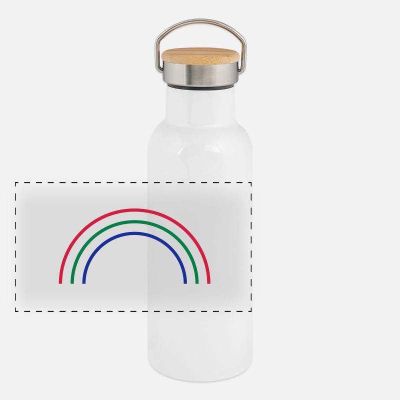 rainbow Gourde isotherme avec bouchon en bambou