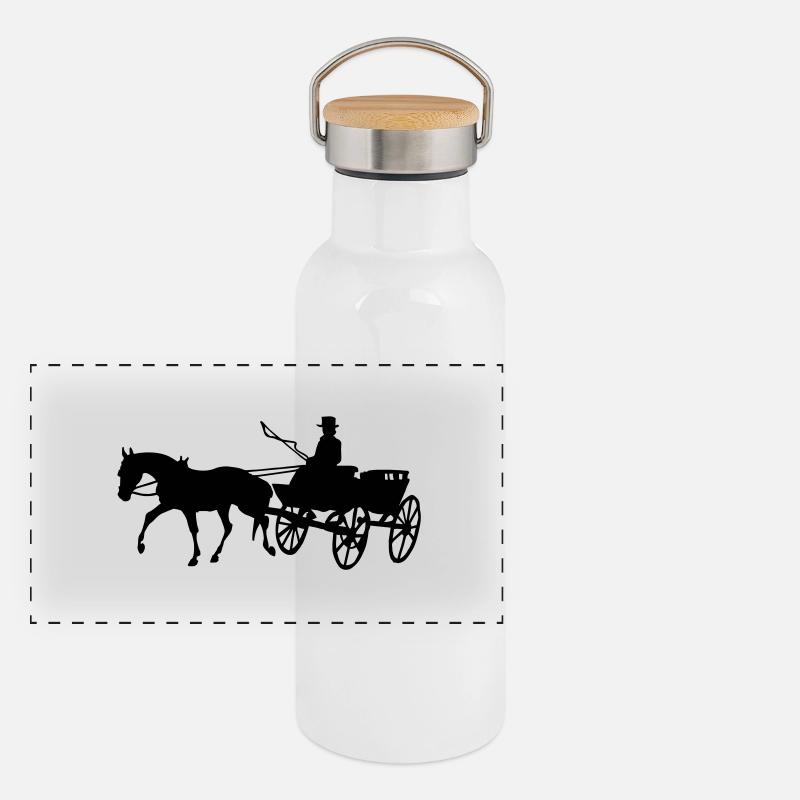 Panorama Thermosflasche mit Bambusdeckel