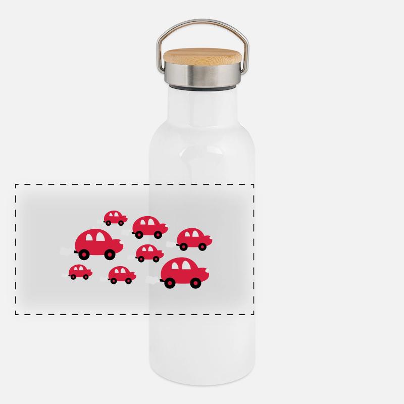 cars_design Gourde isotherme avec bouchon en bambou