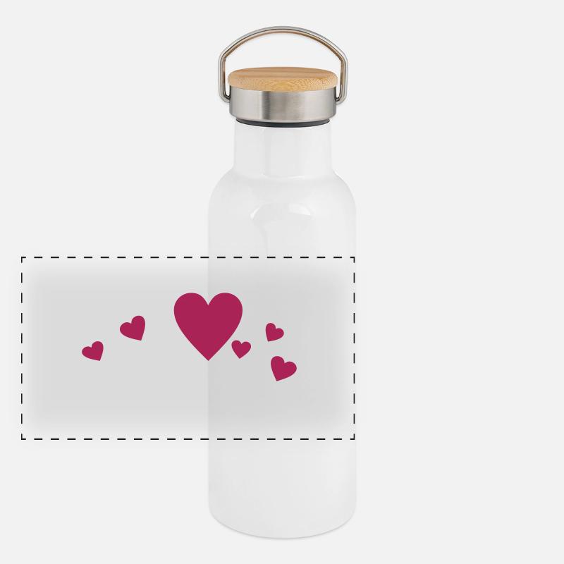 Ich liebe mein Pferd Panorama Thermosflasche mit Bambusdeckel