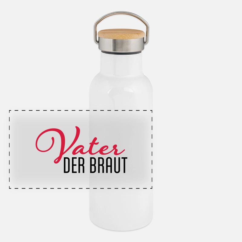 vater der braut Panorama Thermosflasche mit Bambusdeckel