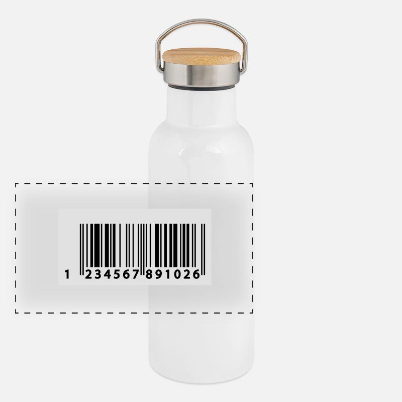 123456789106 EAN Code Panorama Thermosflasche mit Bambusdeckel