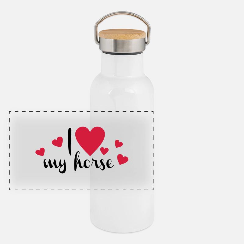 Panorama Thermosflasche mit Bambusdeckel