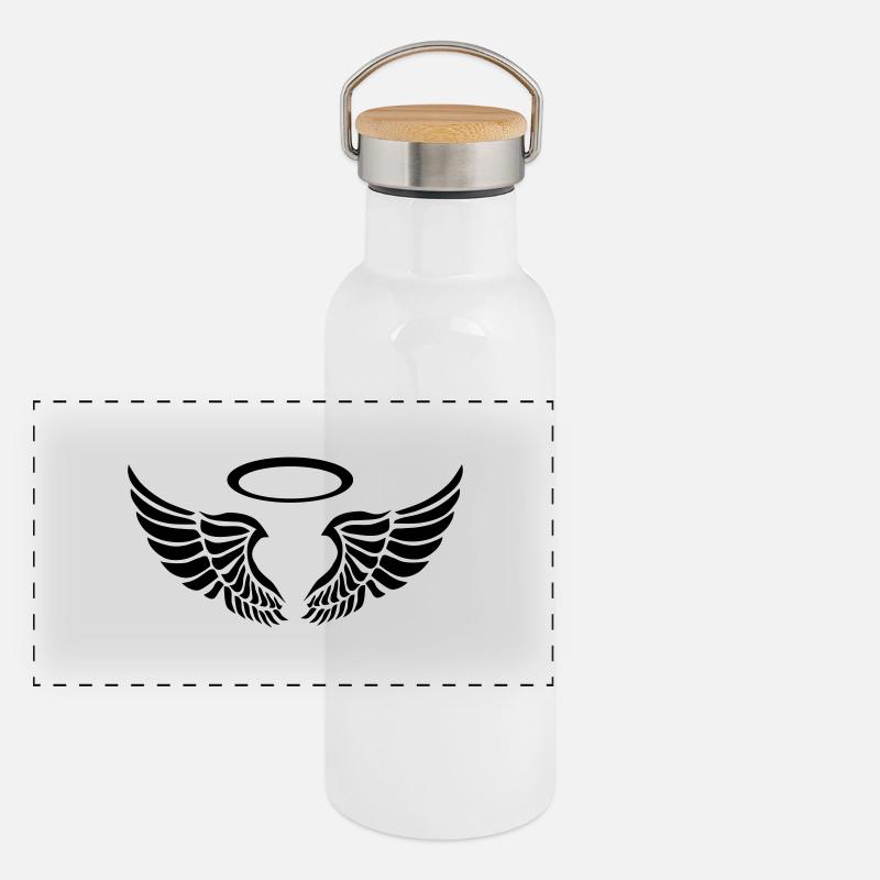angel wings Panoramic Thermal Bottle with Bamboo Lid