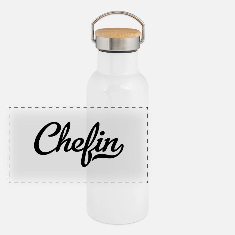 Chefin Panorama Thermosflasche mit Bambusdeckel