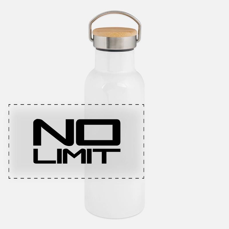 No Limit Design Gourde isotherme avec bouchon en bambou