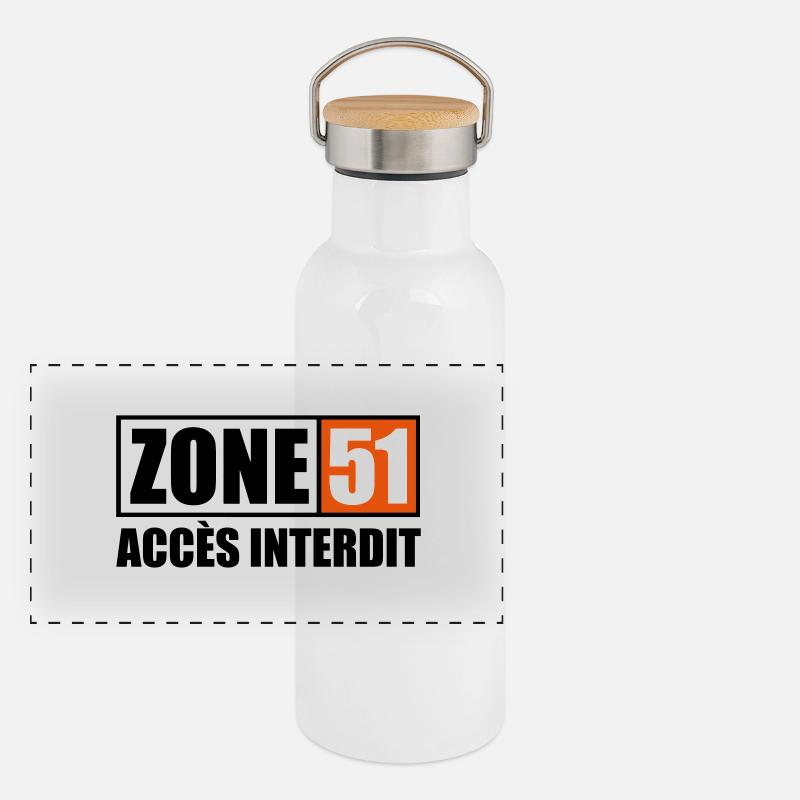 ZONE 51 Gourde isotherme avec bouchon en bambou