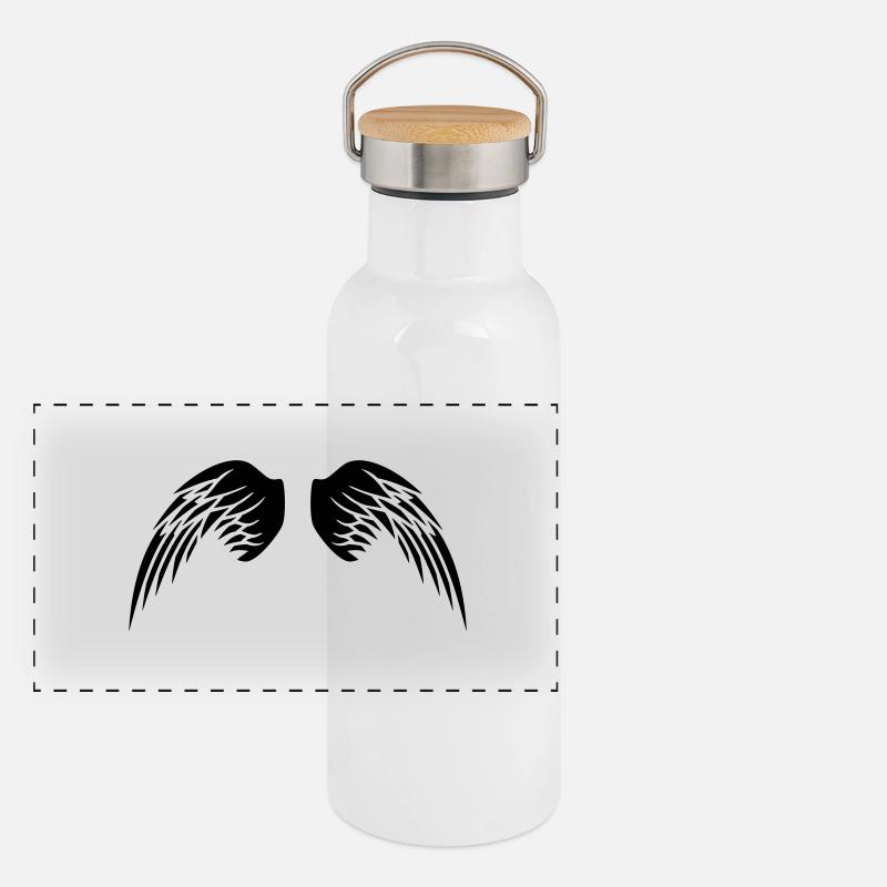 Angel Wings Panoramic Thermal Bottle with Bamboo Lid