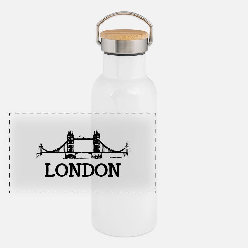 london Gourde isotherme avec bouchon en bambou