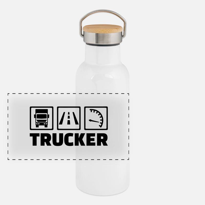 Trucker Panoramic Thermal Bottle with Bamboo Lid