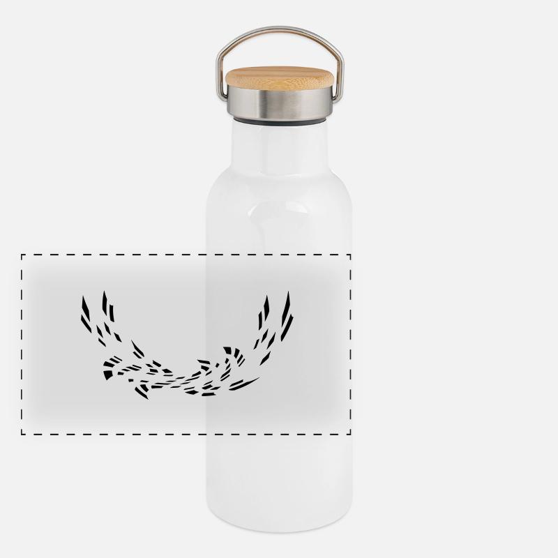 Abstract pattern Panoramic Thermal Bottle with Bamboo Lid