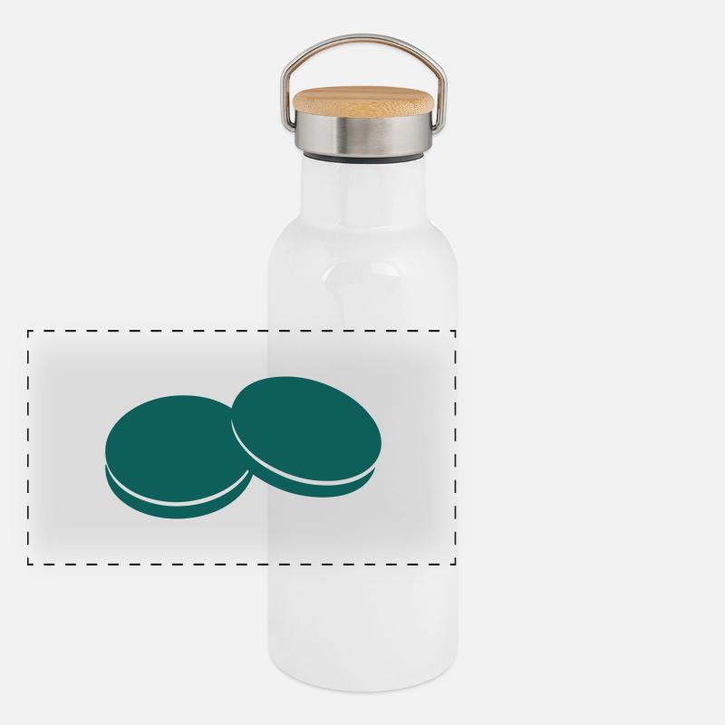 jeu de palet logo 19 Gourde isotherme avec bouchon en bambou