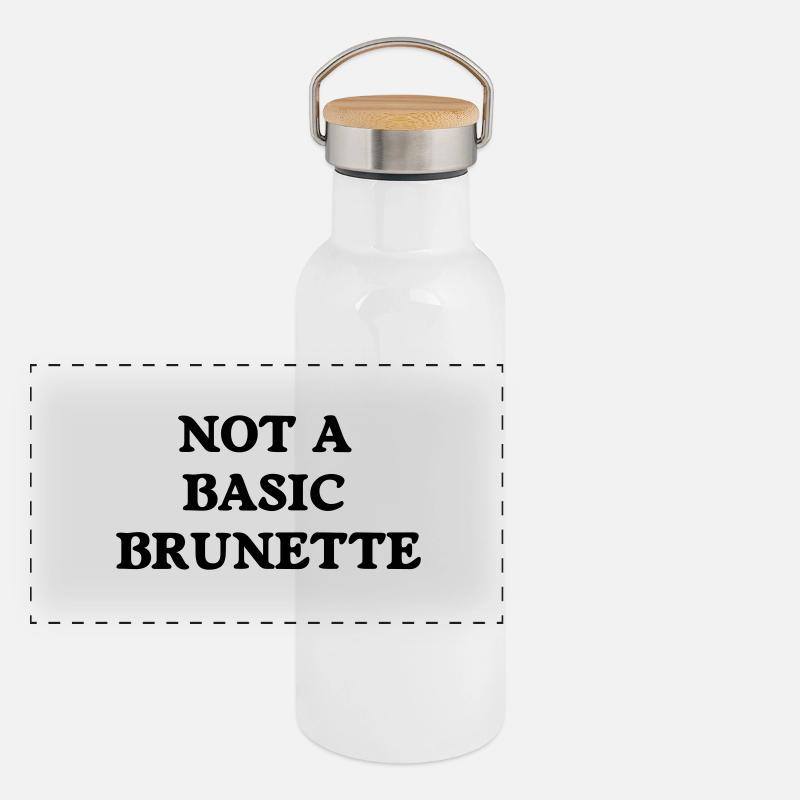 not a basic brunette Panorama Thermosflasche mit Bambusdeckel
