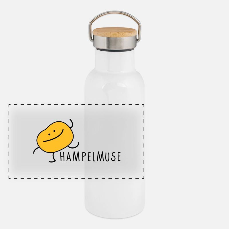 Pampelmuse tanzt Panorama Thermosflasche mit Bambusdeckel