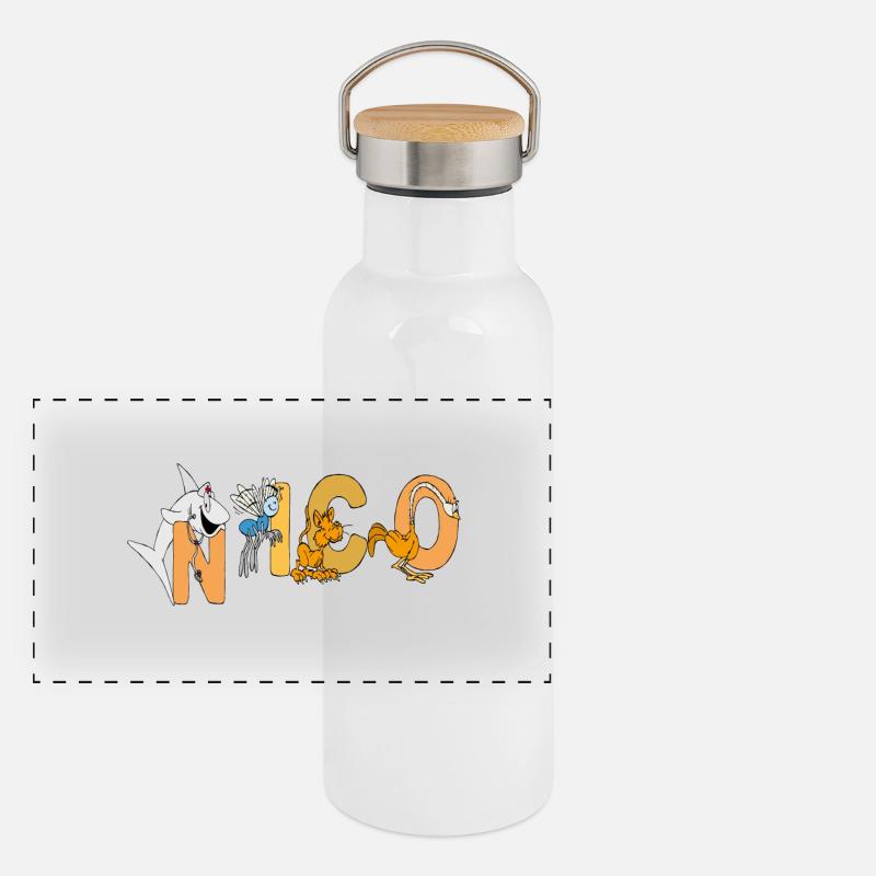 Nico Panorama Thermosflasche mit Bambusdeckel