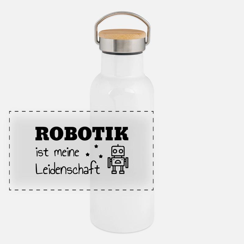 robotique / robot / roboticien / technologie Gourde isotherme avec bouchon en bambou