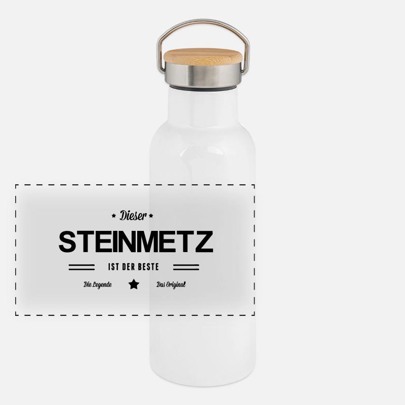 Bester Steinmetz Panorama Thermosflasche mit Bambusdeckel