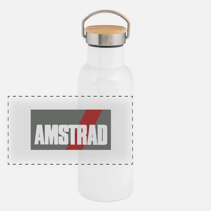 Logo Amstrad Classique – Style Vintage 01 Gourde isotherme avec bouchon en bambou