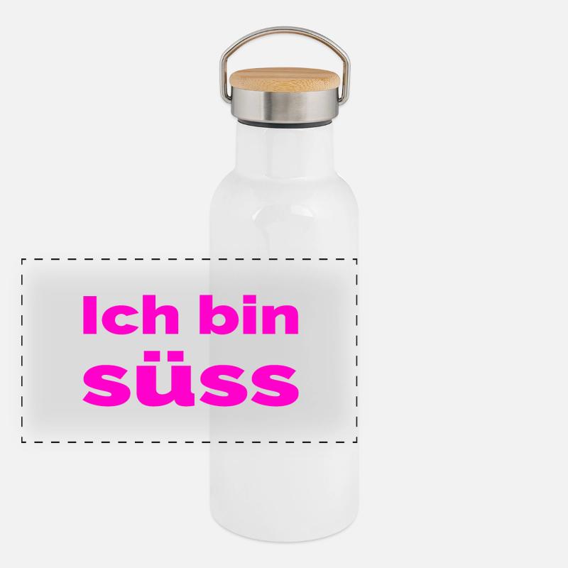 Panorama Thermosflasche mit Bambusdeckel
