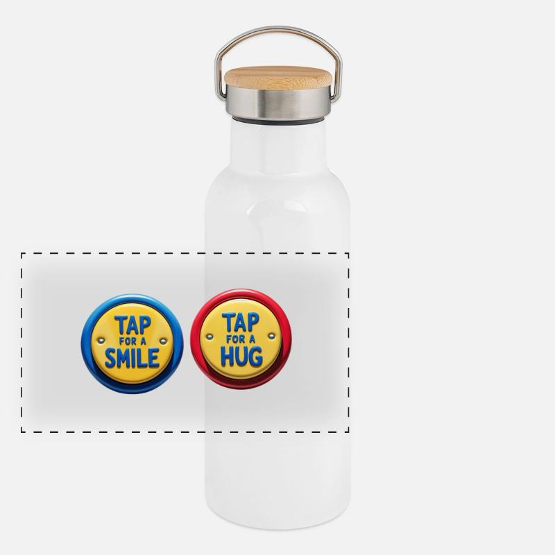 Tap for a smile Panorama Thermosflasche mit Bambusdeckel