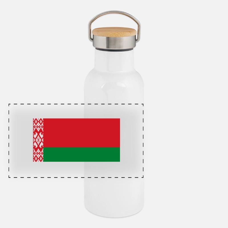 Biélorussie Gourde isotherme avec bouchon en bambou