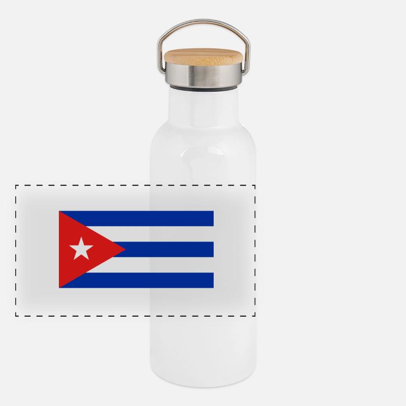 Cuba Gourde isotherme avec bouchon en bambou