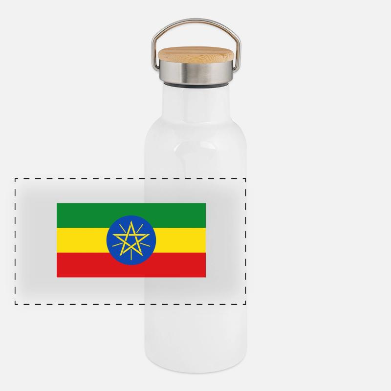 Éthiopie Gourde isotherme avec bouchon en bambou