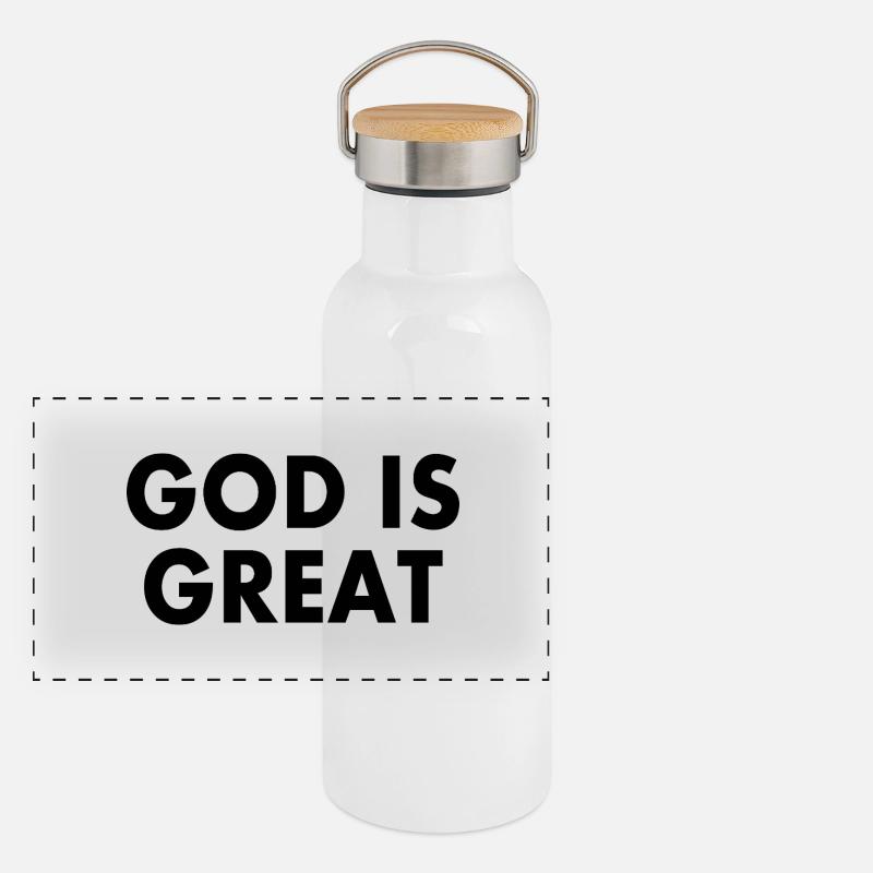 god is great Panoramic Thermal Bottle with Bamboo Lid