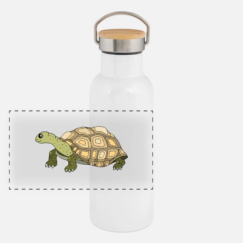 Tortue Gourde isotherme avec bouchon en bambou
