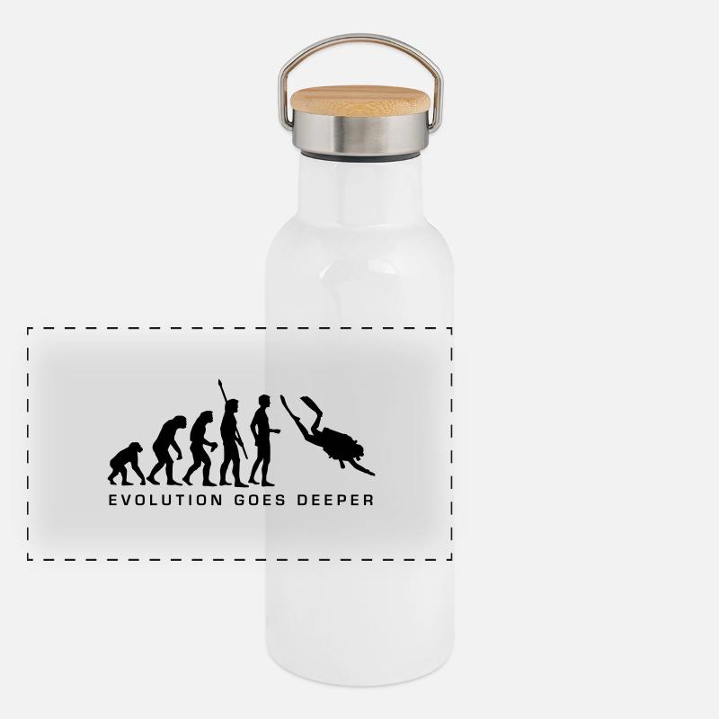 Panorama Thermosflasche mit Bambusdeckel