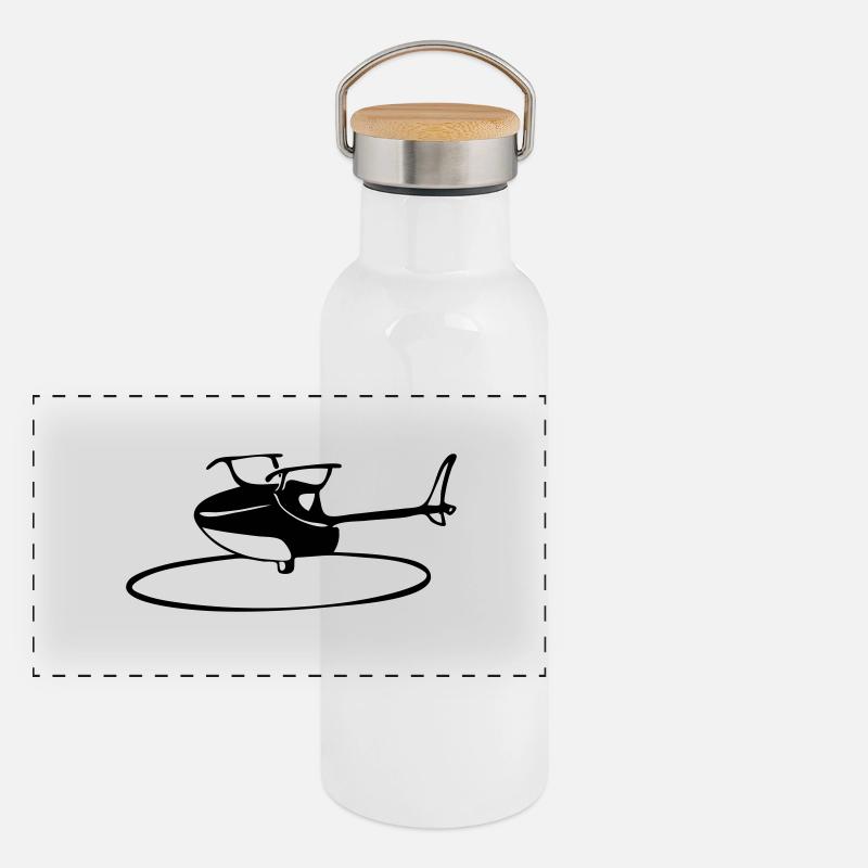 helicopter_inverted Panorama Thermosflasche mit Bambusdeckel