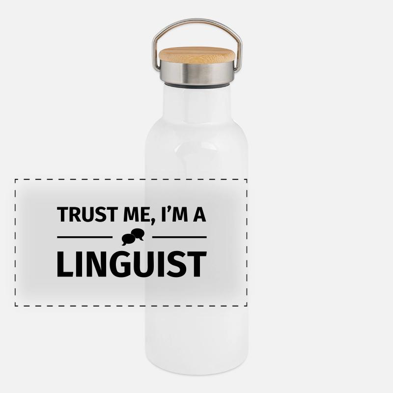 Trust me I'm a Linguist Panoramic Thermal Bottle with Bamboo Lid