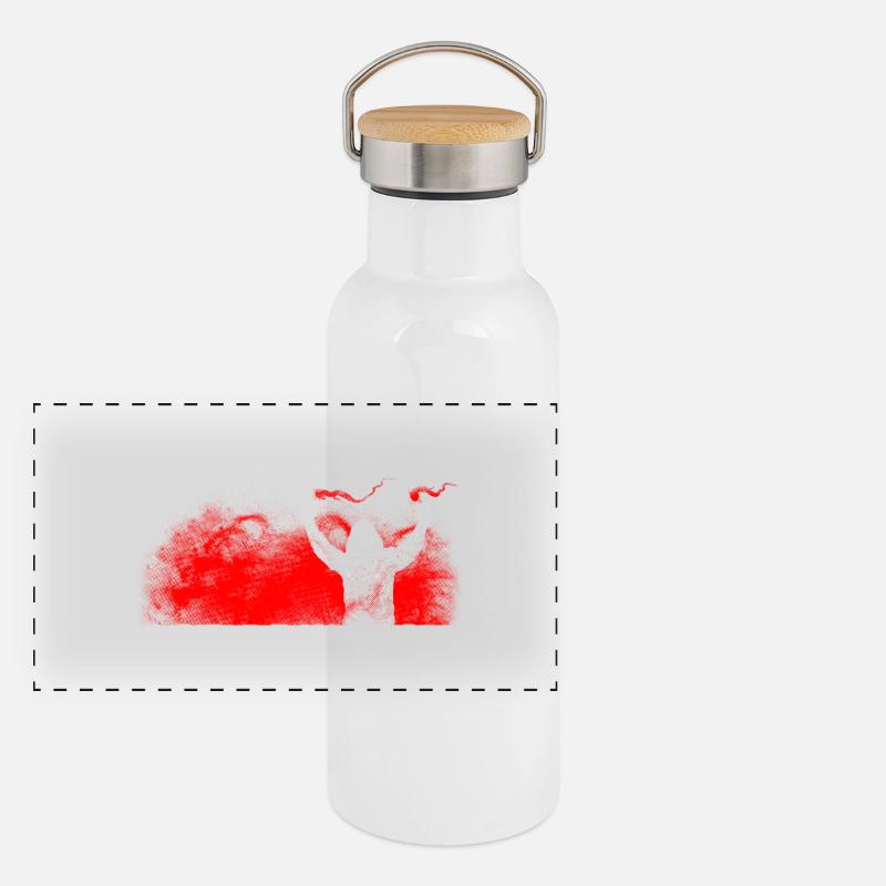 Pyrotechnik Bengalo Panorama Thermosflasche mit Bambusdeckel