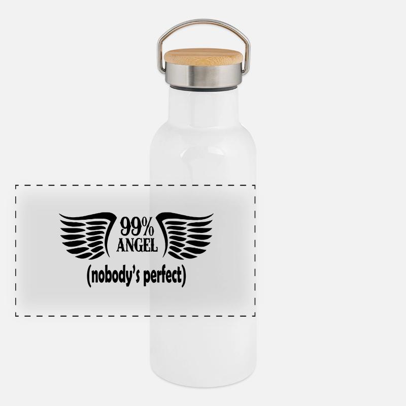 99% Engel Panorama Thermosflasche mit Bambusdeckel