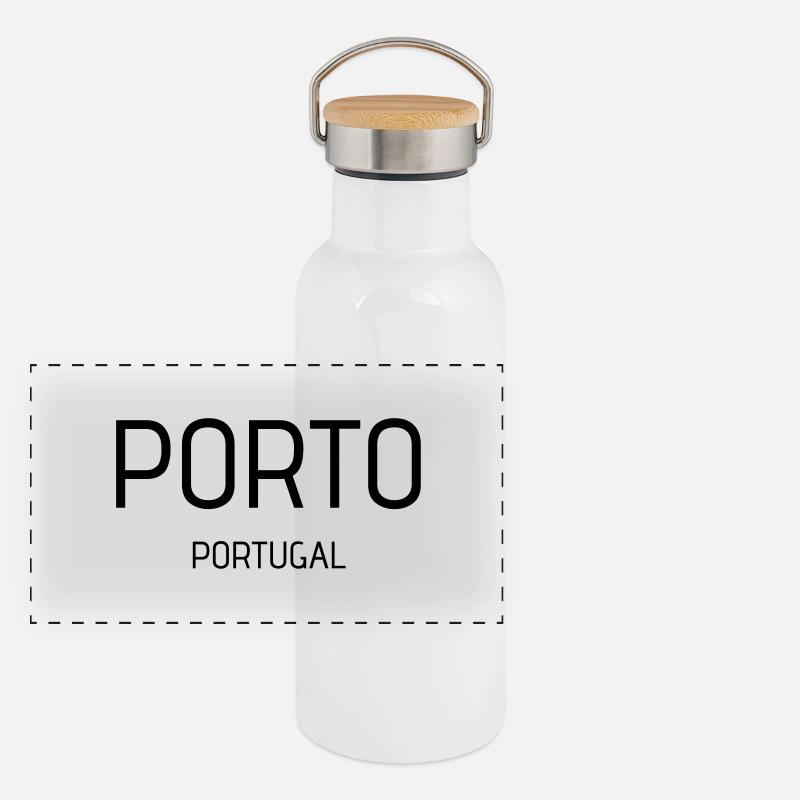 porto Panorama Thermosflasche mit Bambusdeckel