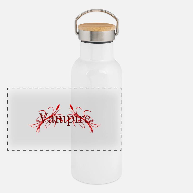 vampire Panorama Thermosflasche mit Bambusdeckel