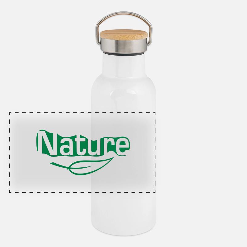 nature Gourde isotherme avec bouchon en bambou