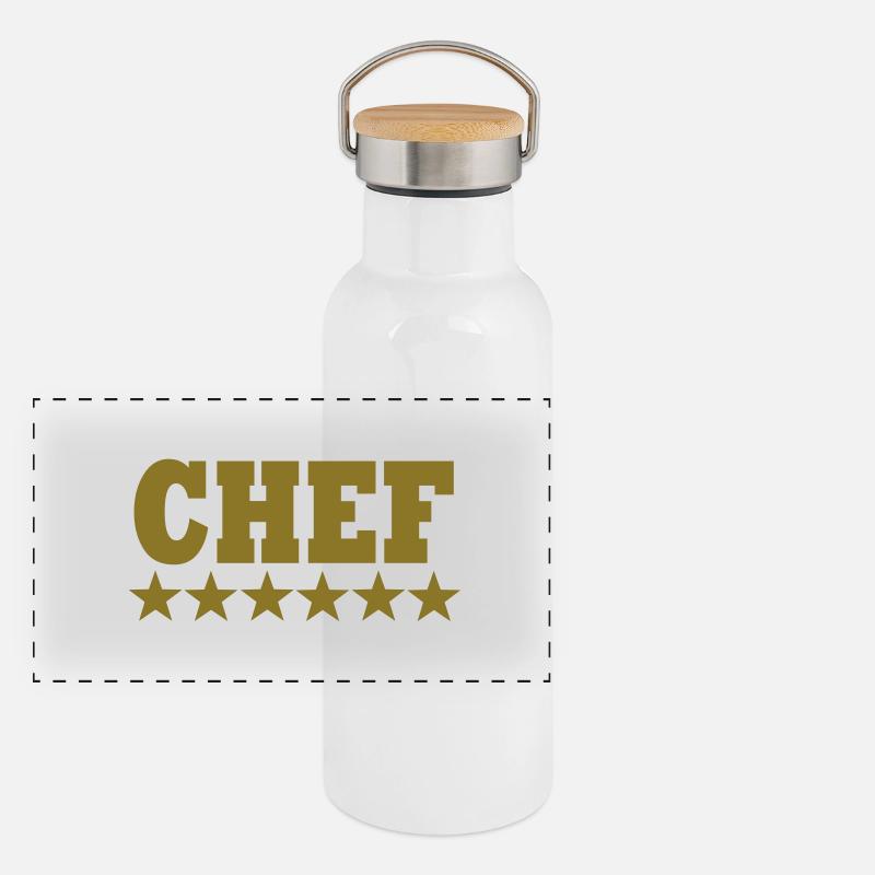 chef Gourde isotherme avec bouchon en bambou