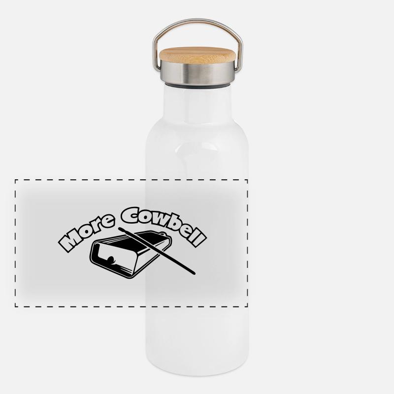 More Cowbell Panorama Thermosflasche mit Bambusdeckel