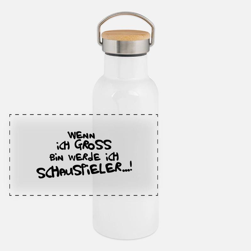 Ich werde Schauspieler Panorama Thermosflasche mit Bambusdeckel
