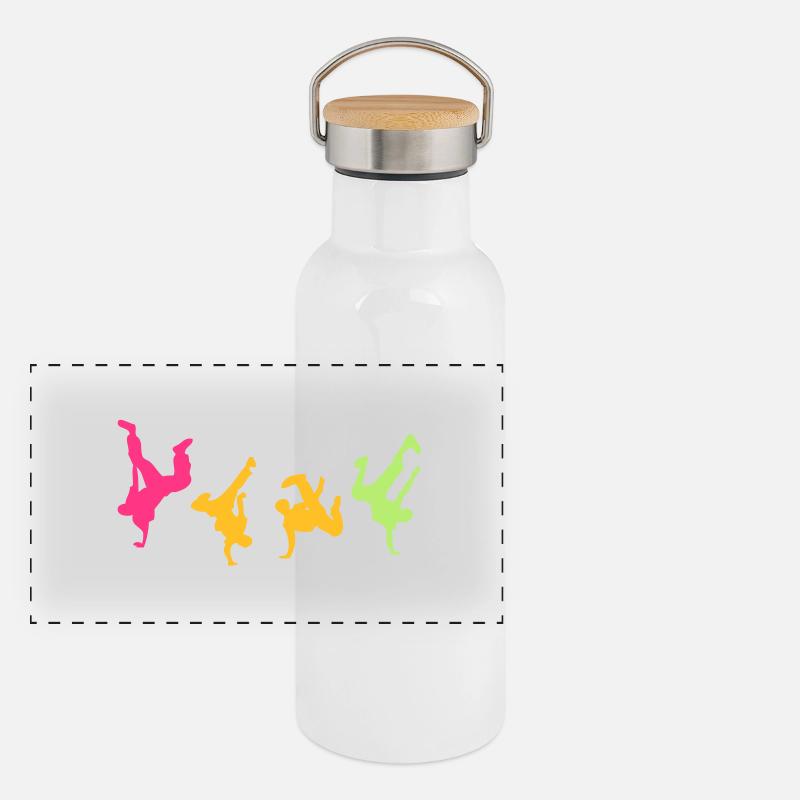 break dance hip hop danseur16 Panoramic Thermal Bottle with Bamboo Lid
